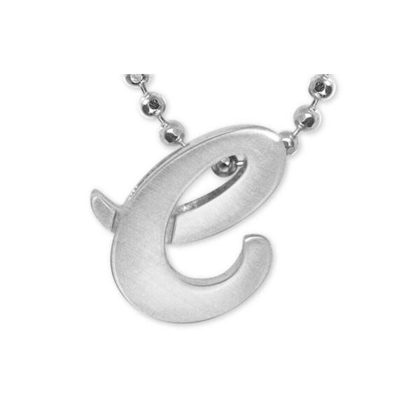 Alex Woo Sterling Silver ‘E’ Initial Pendant Necklace NY Designer Luxury Fashion - Picture 4 of 11